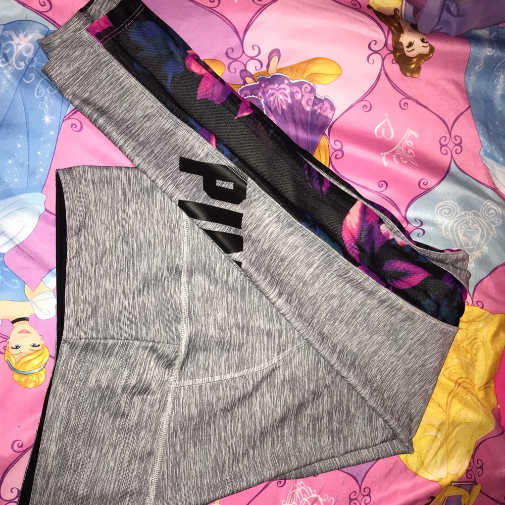 Pink high waist mesh leggings